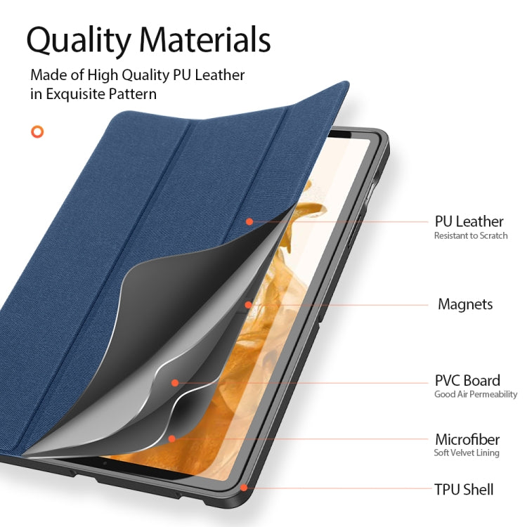 DUX DUCIS Domo Series case for Samsung Galaxy Tab S8/S7, showcasing its lightweight design and stylish appearance.